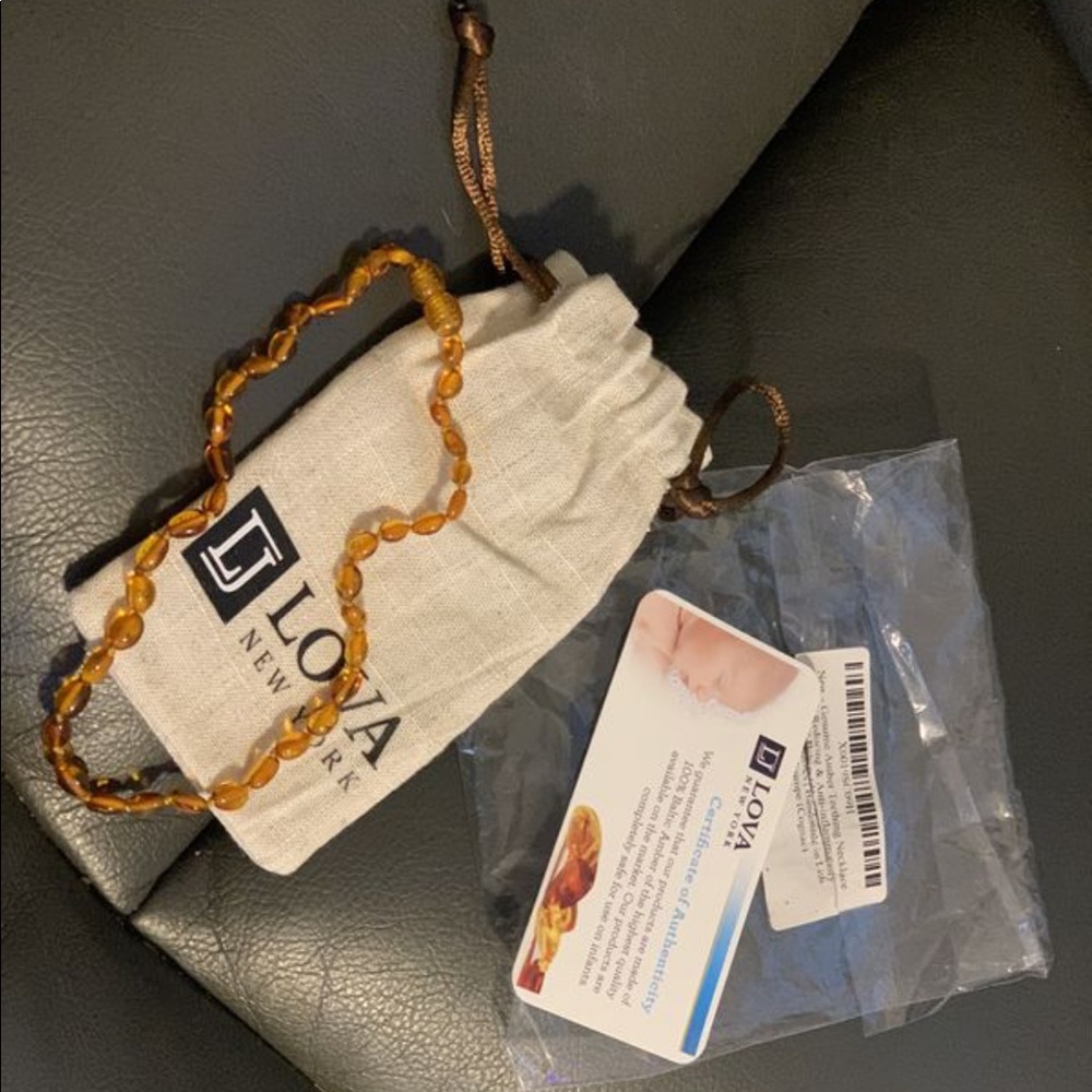 Amber teething necklace